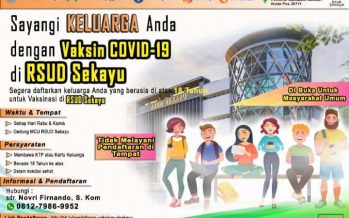 RSUD Sekayu Membuka Pendaftaran Vaksin Covid-19 Untuk Masyarakat Umum
