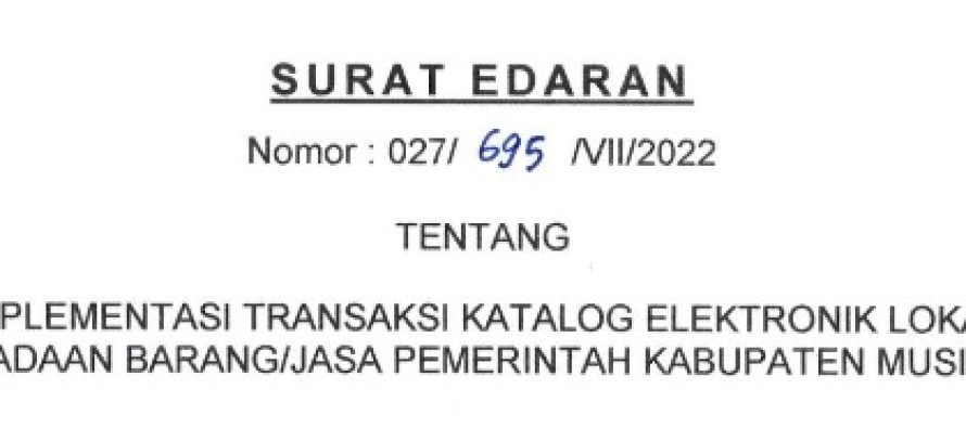 Implementasi Katalog Elektronik Lokal Kabupaten Musi Banyuasin