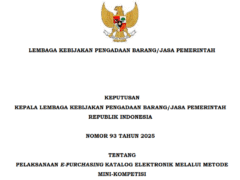 Tata Cara  Katalog Versi 6 Mini Kompetisi Kontruksi Berdasarkan Kep LKPP 93 Tahun 2025